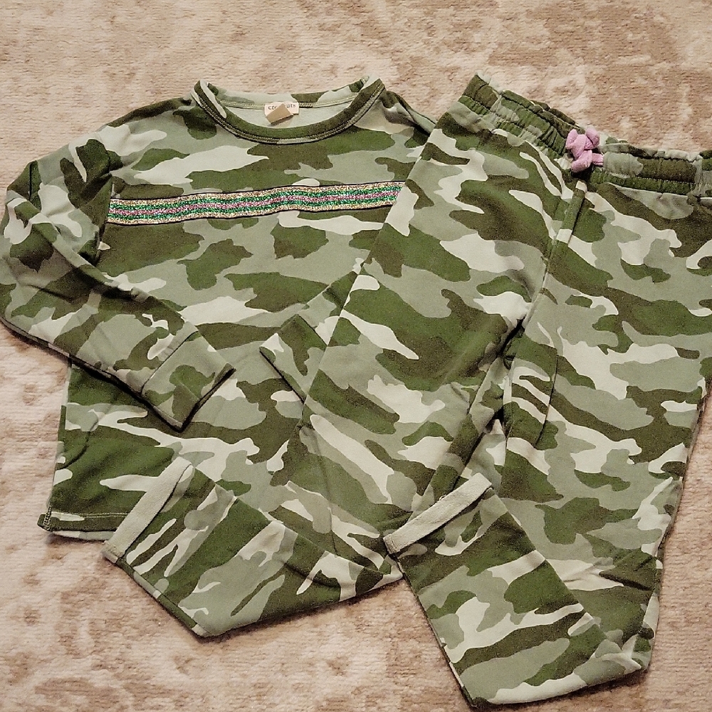 Crewcuts Sparkle Camo Sweat Set